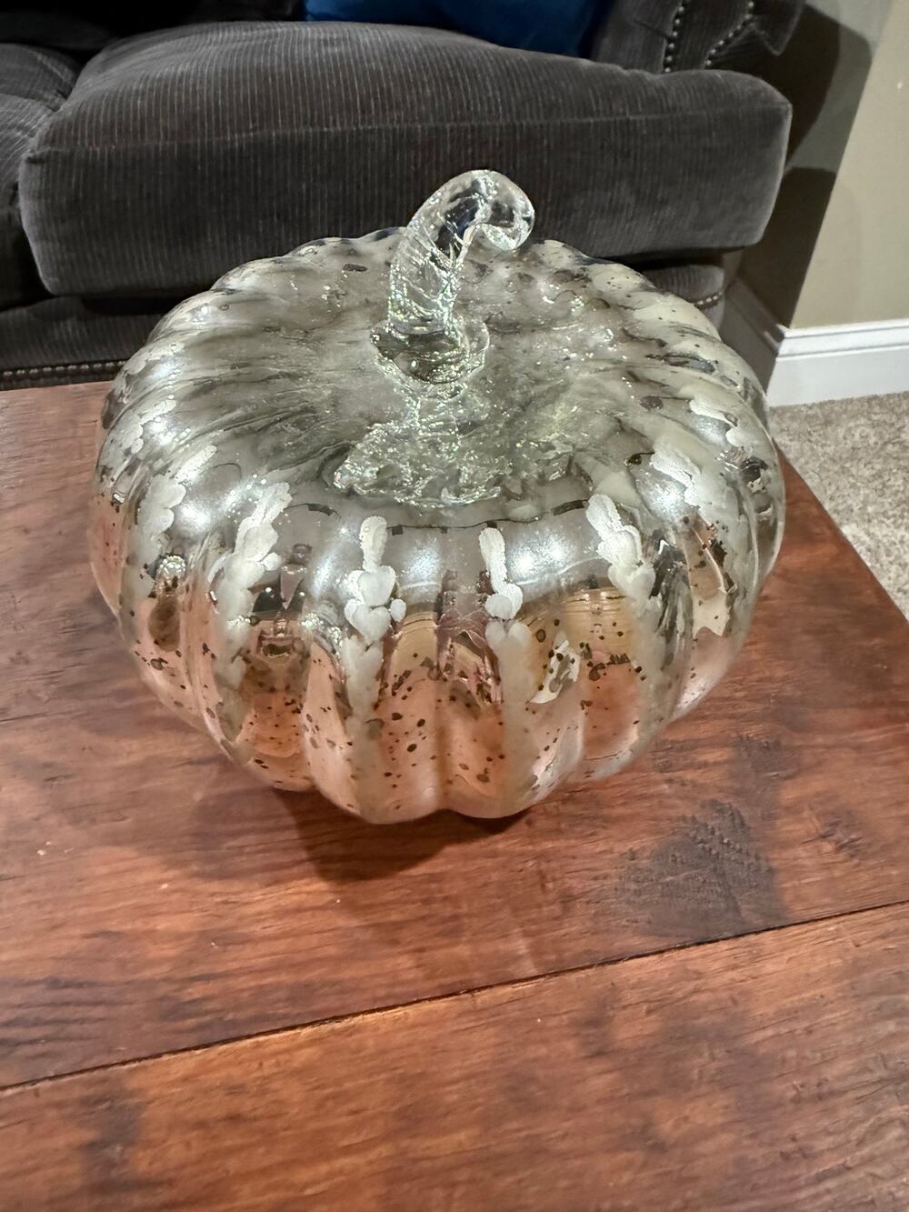 Mercury Glass Pumpkin Silver